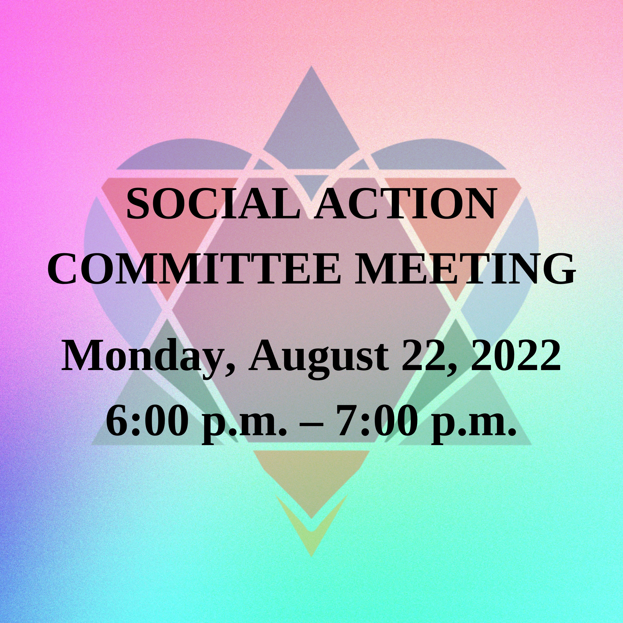 SOCIAL ACTION COMMITTEE MEETING