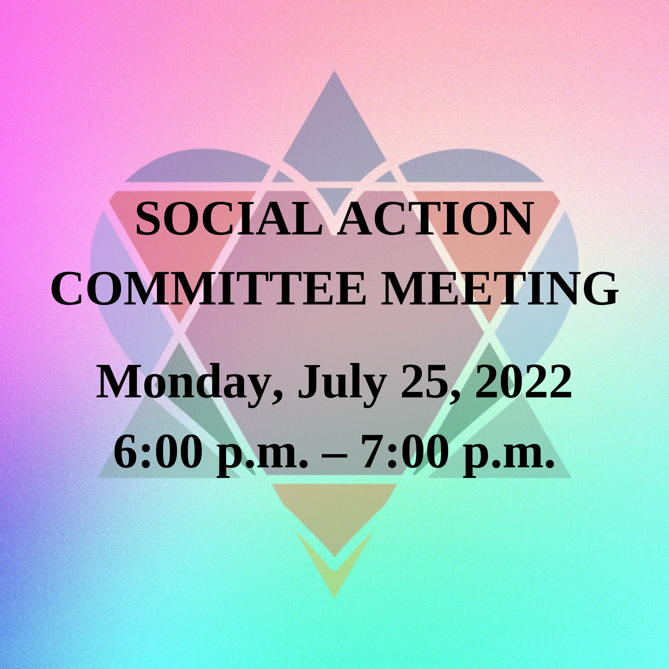 SOCIAL ACTION COMMITTEE MEETING