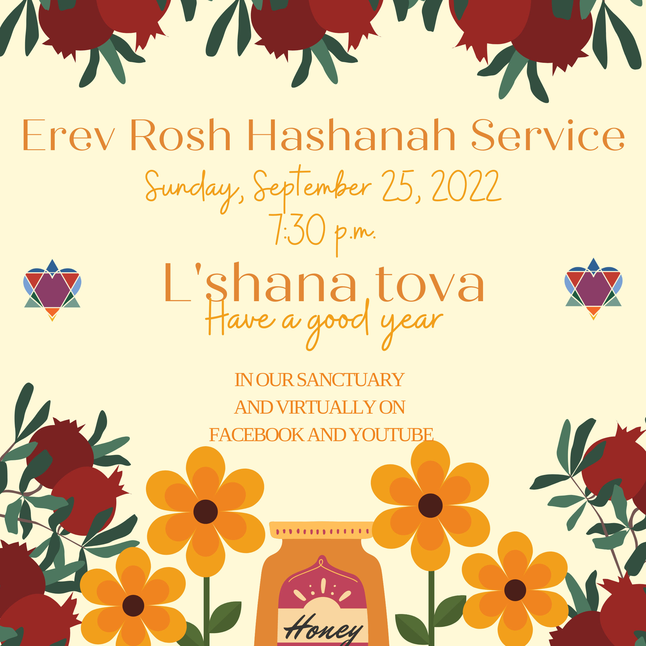 EREV ROSH HASHANAH SERVICE