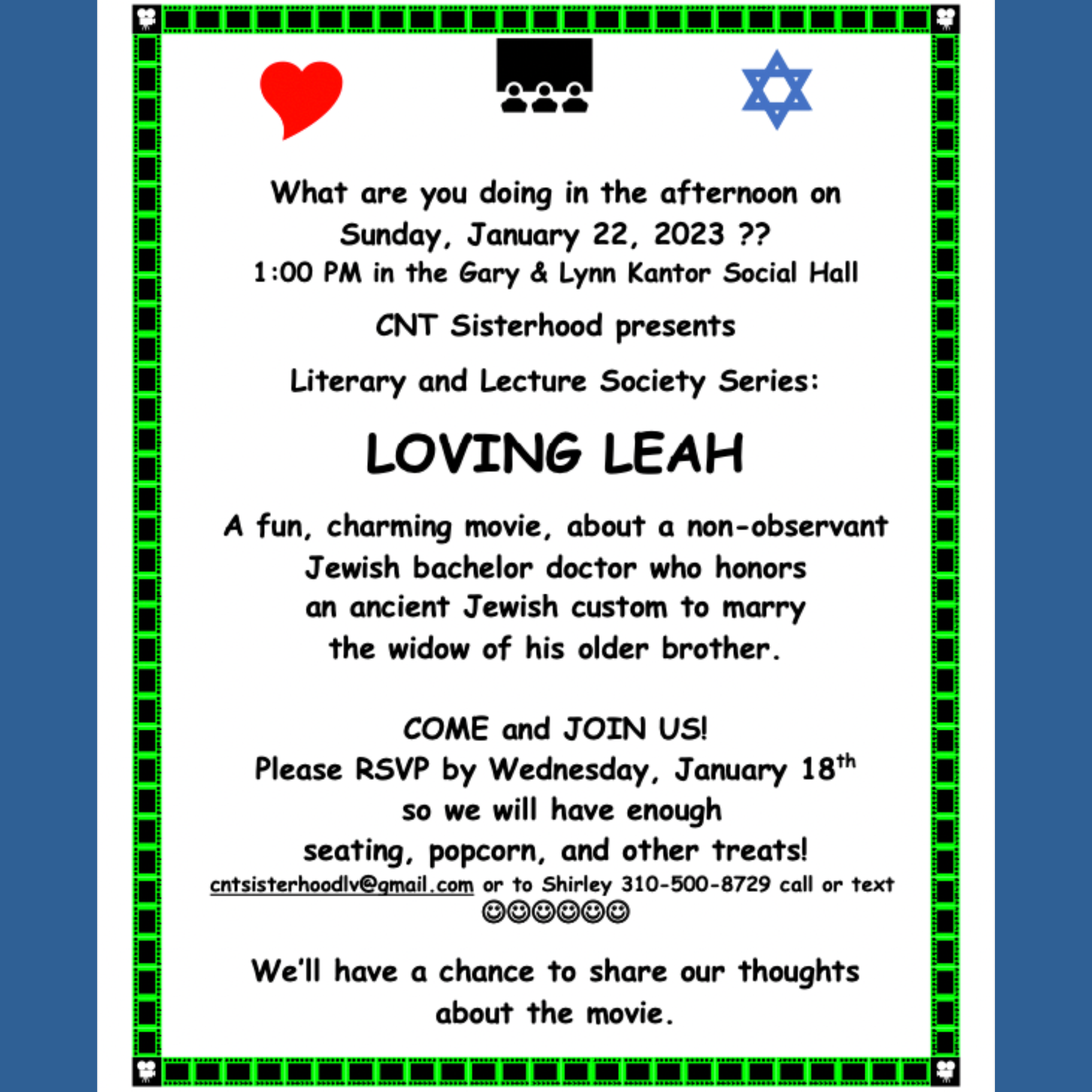 CNT SISTERHOOD'S LITERARY AND LECTURE SOCIETY SERIES “LOVING LEAH”