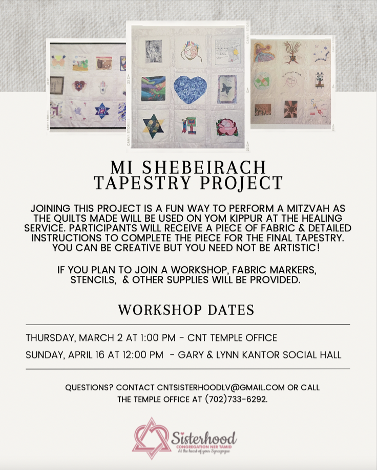 SISTERHOOD'S MI SHEBEIRACH TAPESTRY PROJECT
