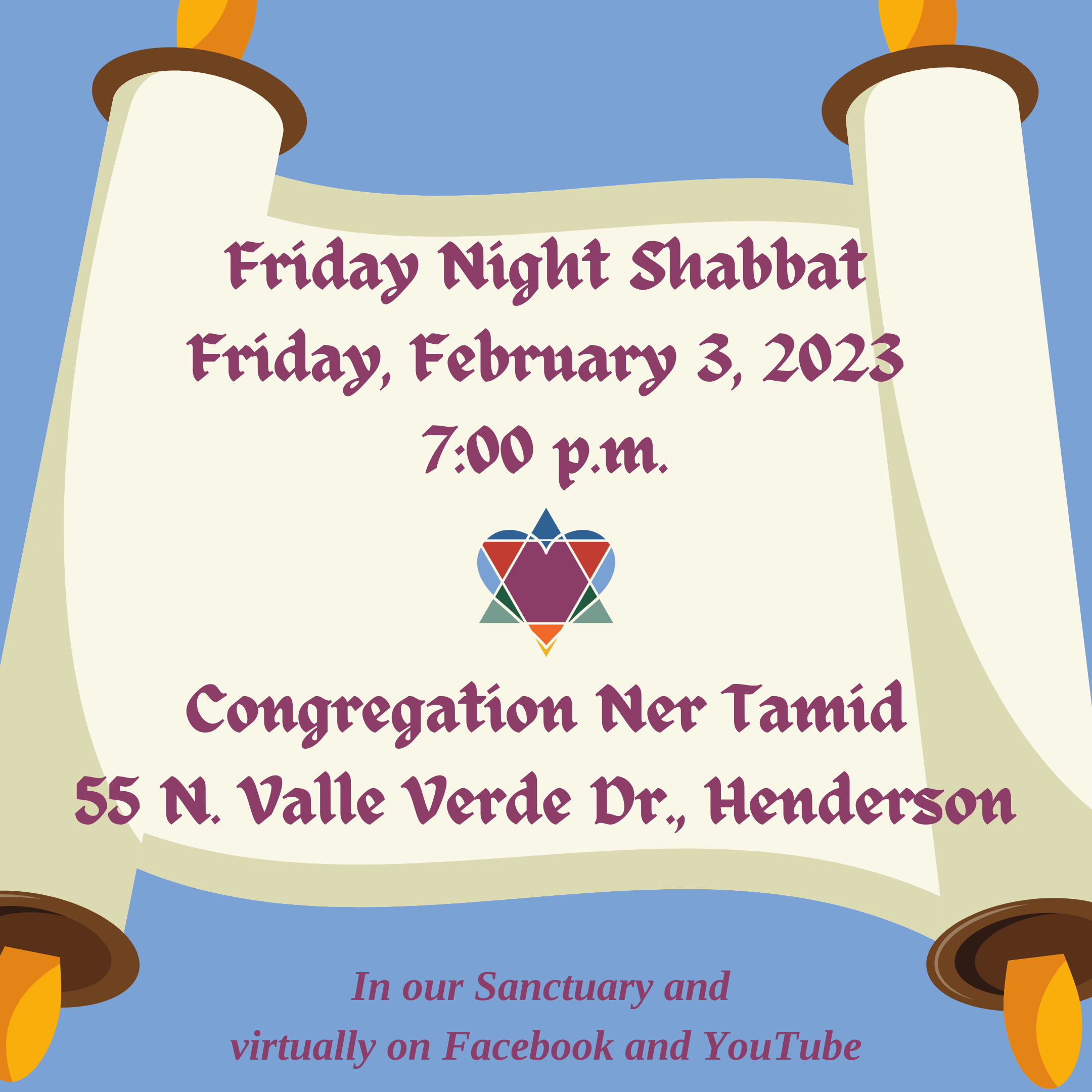 FRIDAY NIGHT SHABBAT AND DISCUSSION WITH RABBI AKSELRAD