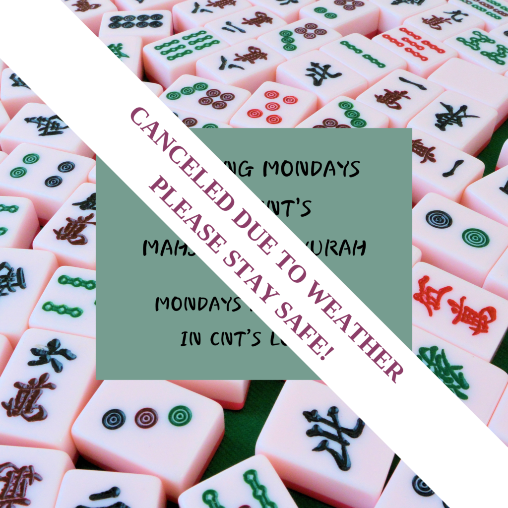 MAHJONG MONDAYS CANCELED Congregation Ner Tamid Reform Temple in