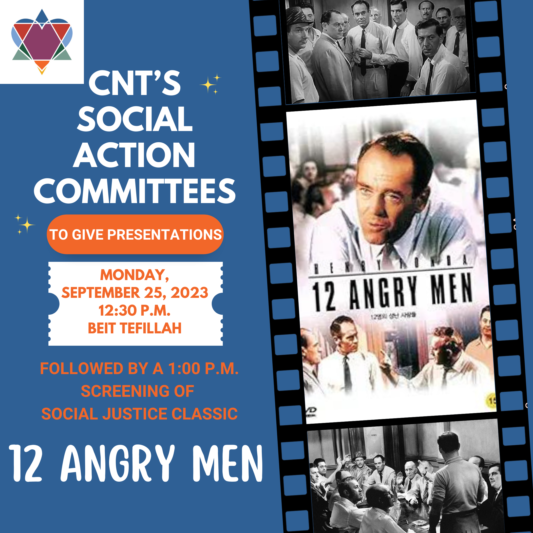 SOCIAL ACTION PRESENTATIONS, 12 ANGRY MEN FILM SCREENING