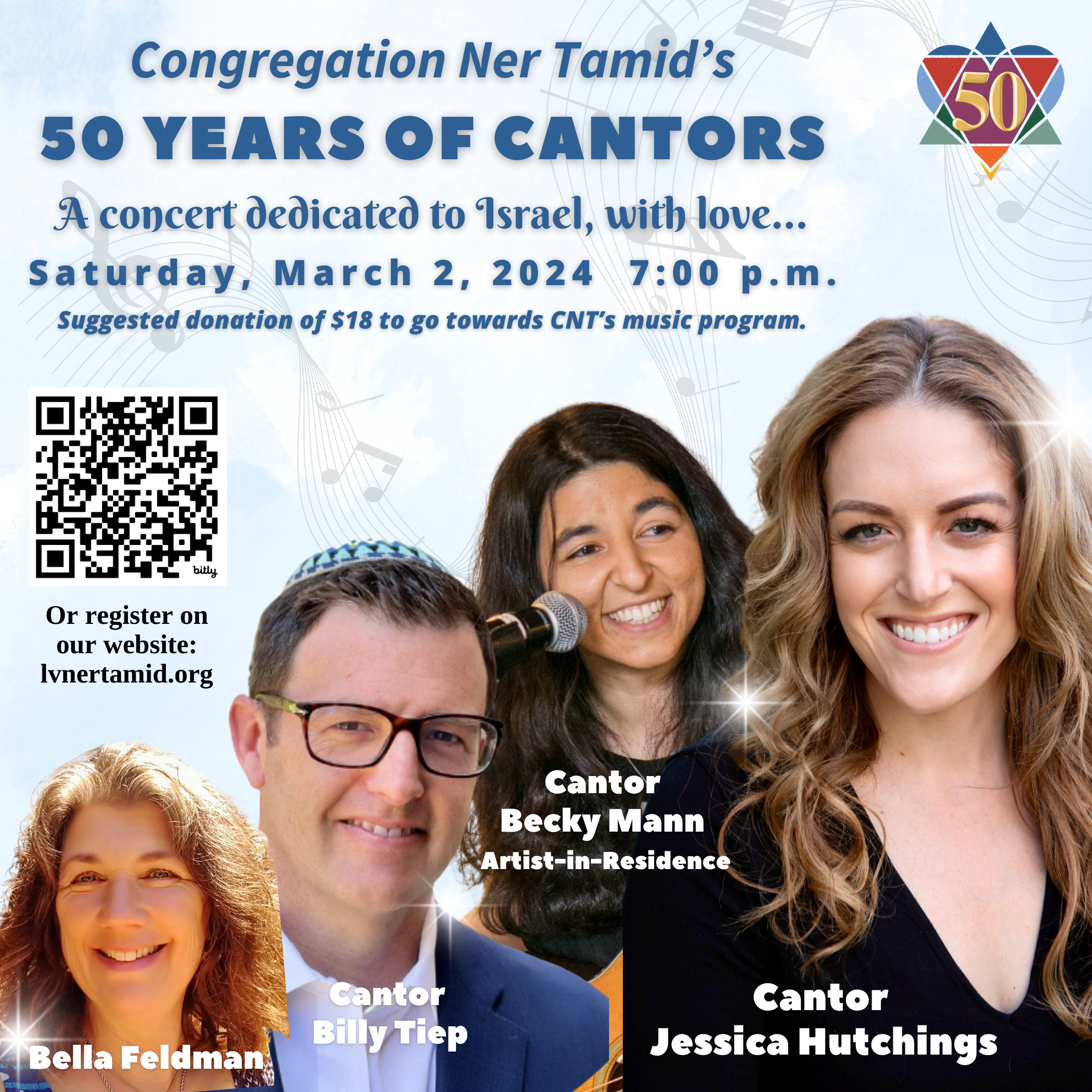 50 YEARS OF CANTORS - A CONCERT DEDICATED TO ISRAEL, WITH LOVE...